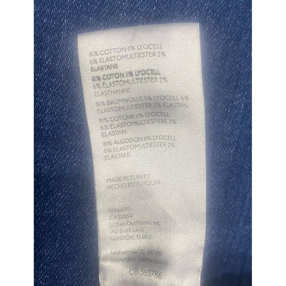 Pilcro The Icon Flare Jeans Size 30 Anthropology Dark Wash High-Rise Button Fly - Picture 8 of 14